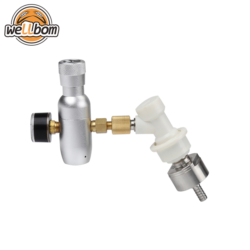 Homebrew Kegging,Premium Regulated Mini CO2 Charger with ball lock fitting and Stainless Carbonation Cap,New Products : wellbom.com